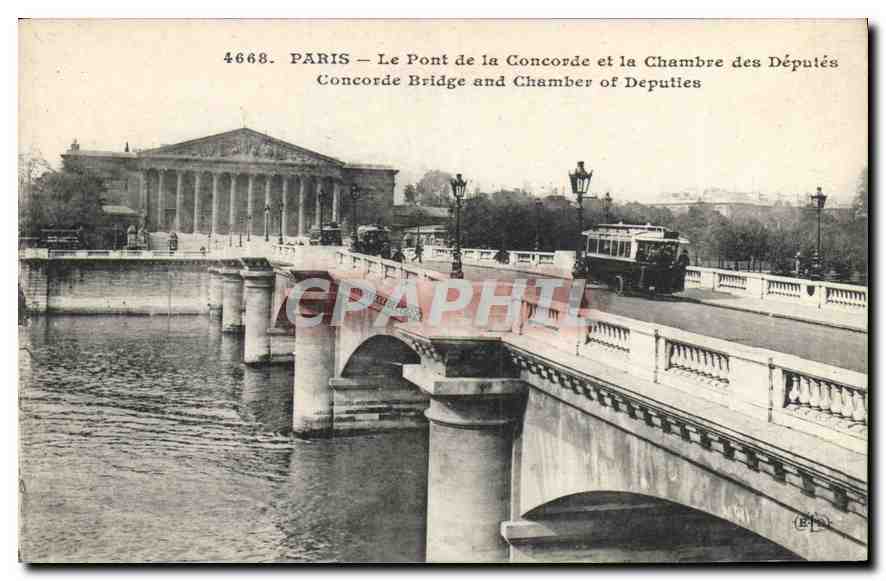 CPA Paris Le Pont de la Concorde et la Chambre des Deputes 