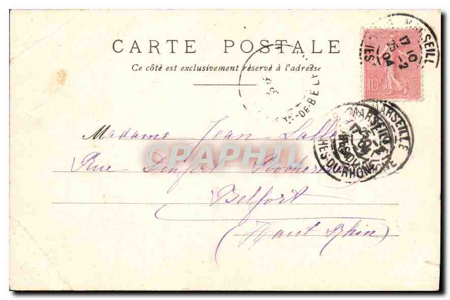 CPA Paris Cour du Louvre  — Rückseite