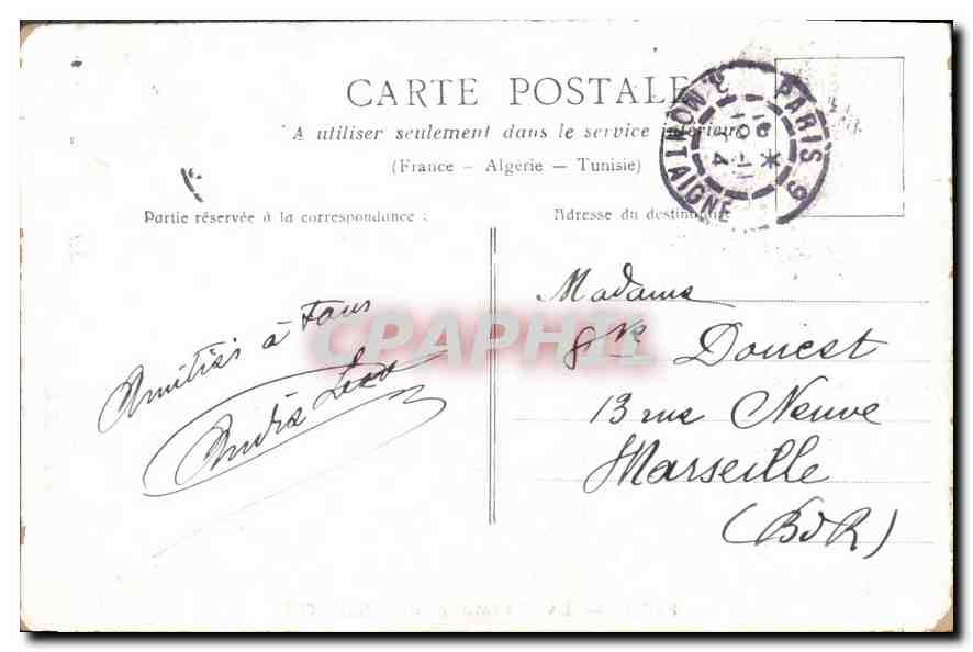 CPA Paris La Chambre des Deputes  — Rückseite