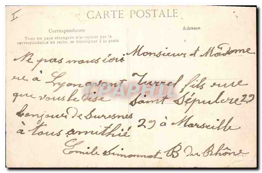 CPA Cascade du Bois de Boulogne  — Verso