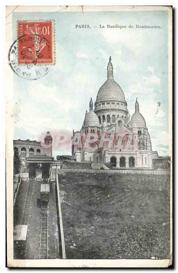 CPA Paris La Basilique de Montmartre 