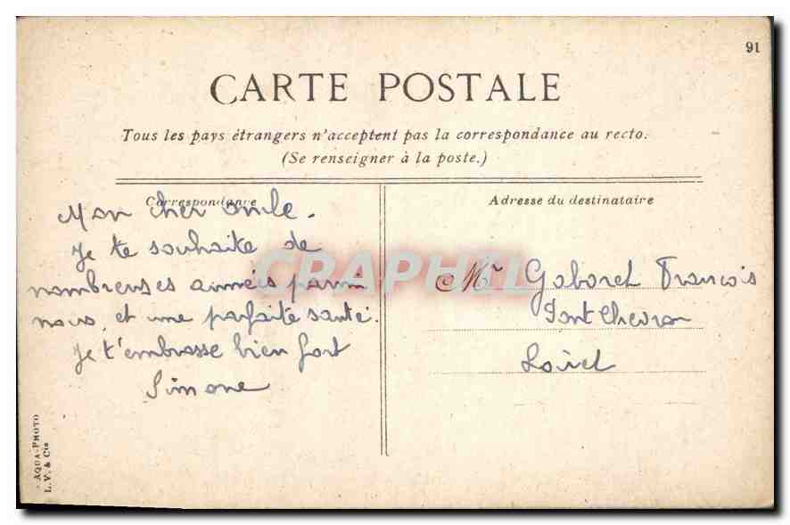 CPA Paris Porte Saint Denis  — Verso