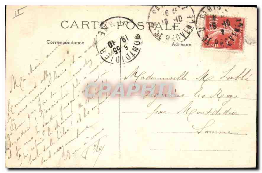 CPA Paris 9 L'Eglise de la Sainte Trinite  — Verso
