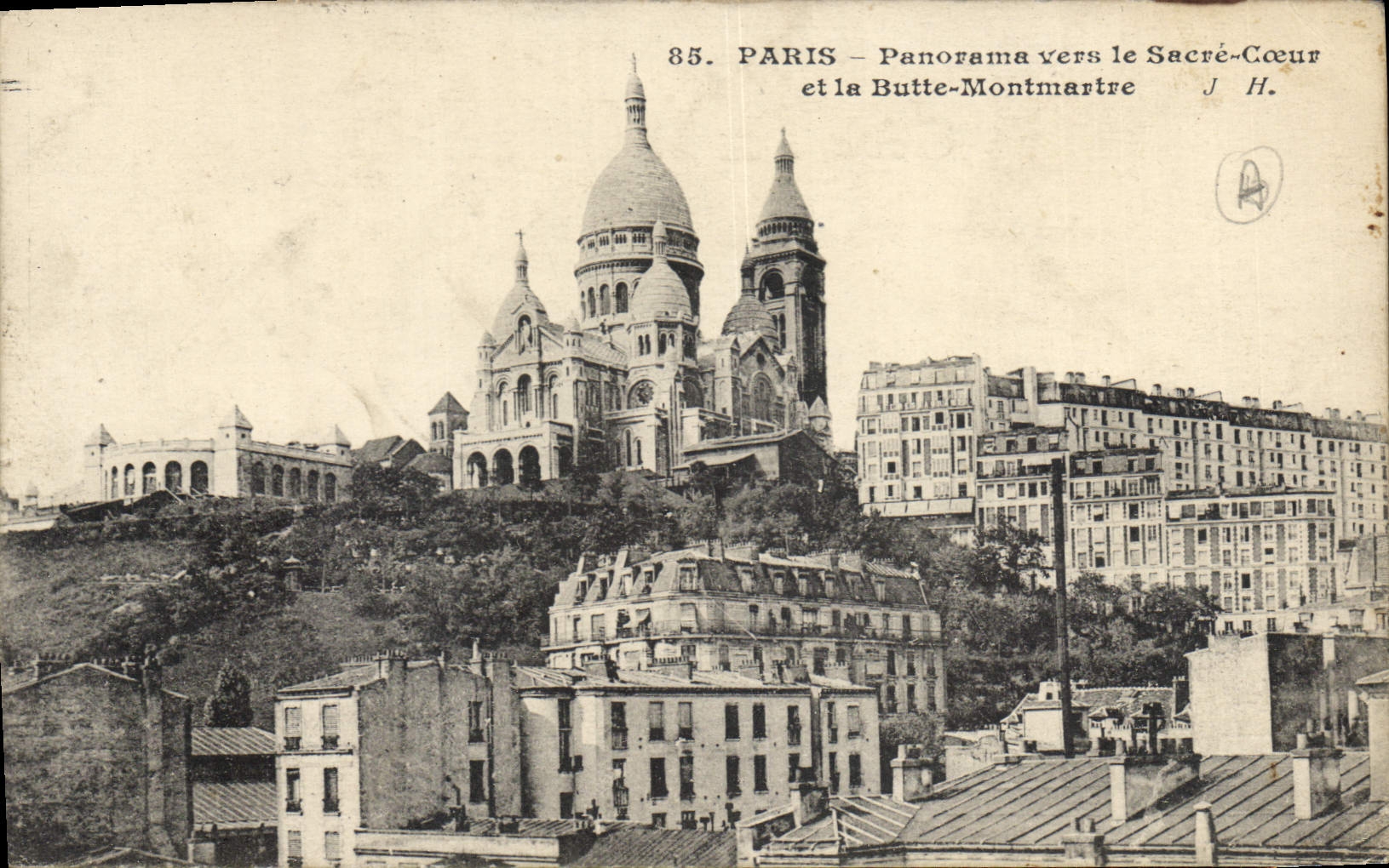 Paris – Panorama vers le Sacré-Cœur et la Butte-Montmartre — J.H. n°85