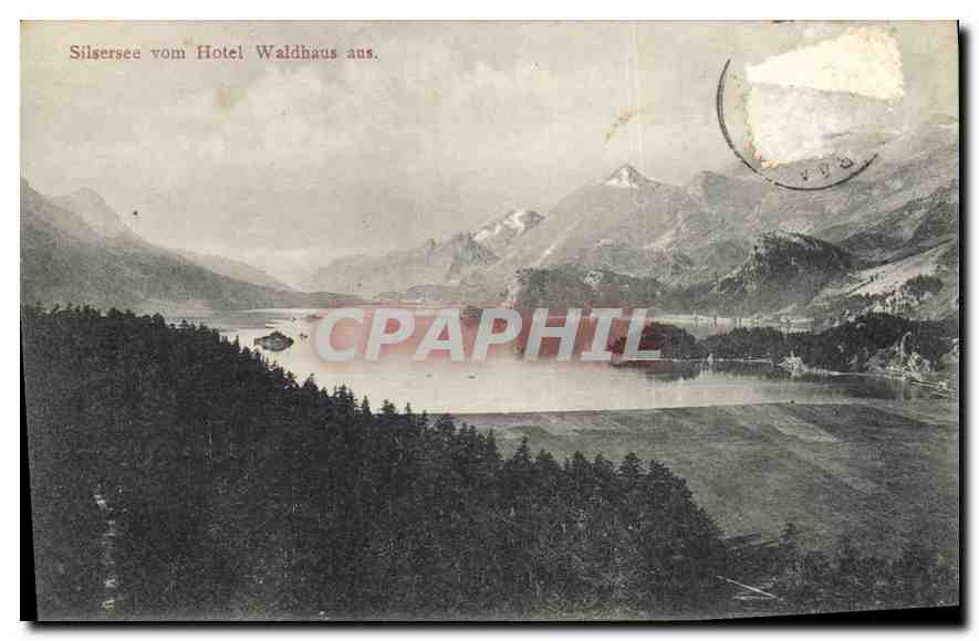 CPA Silsersee vom Hotel Waldhaus aus 