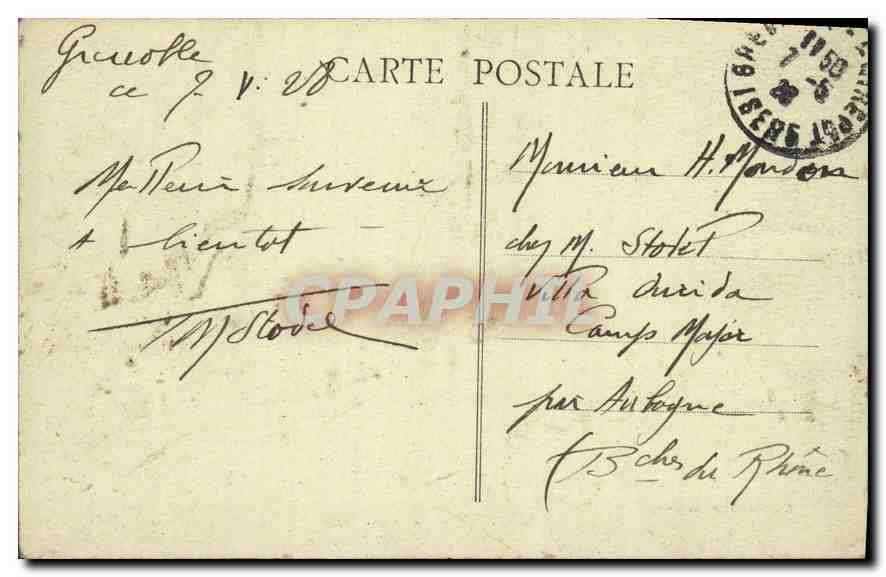 CPA Grenoble Vue generale Ste Marie et les Alpes  — Rückseite