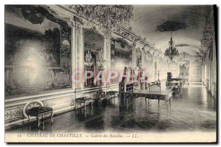 CPA Chateau de Chantilly Galerie des Batailles 