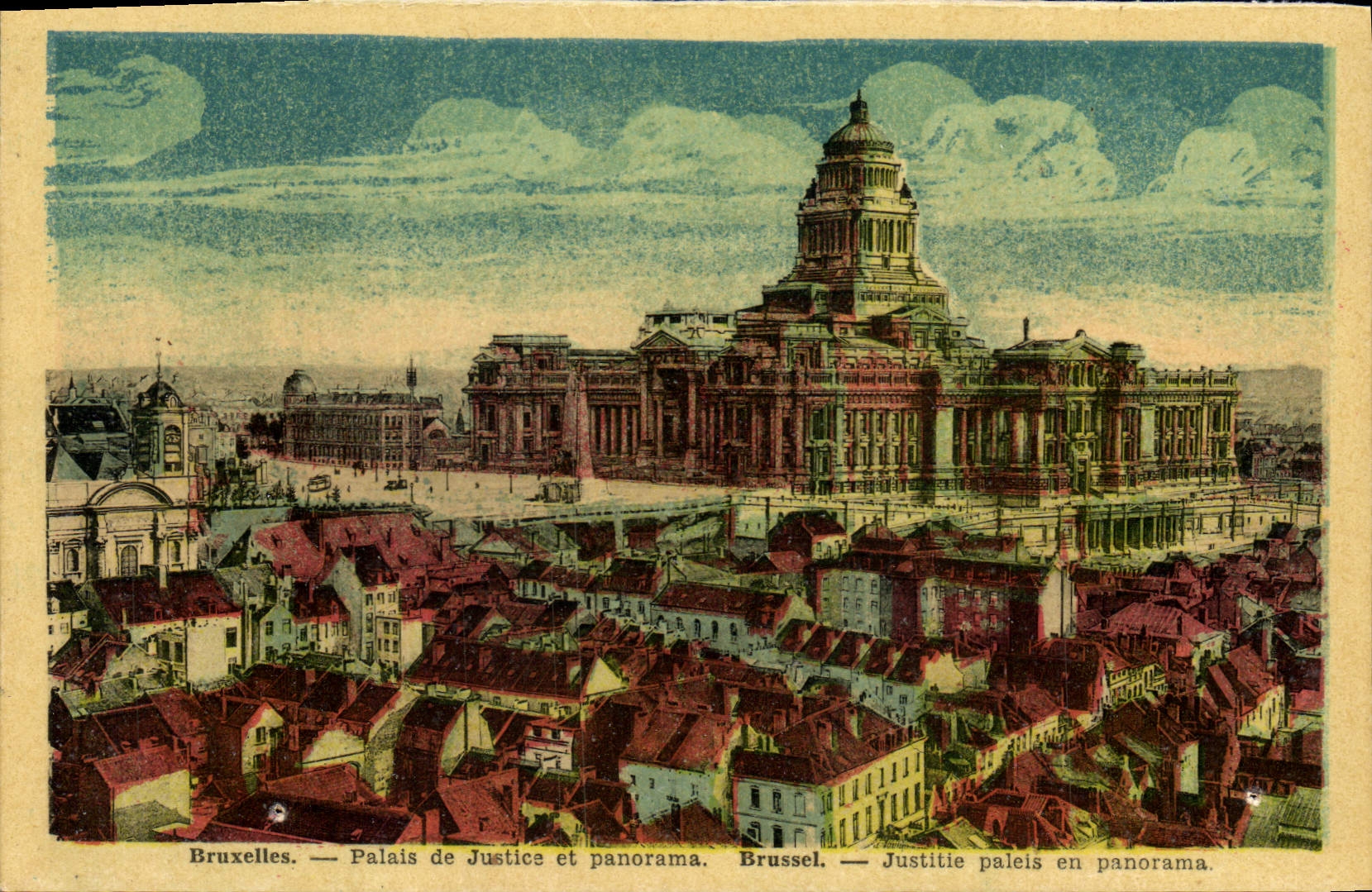 Bruxelles — Palais de Justice et panorama — Crampon Bruxelles