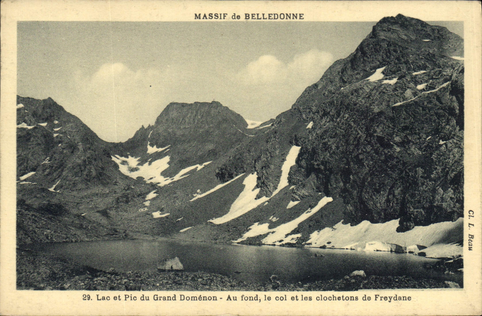 Lac et Pic du Grand Doménon — Massif de Belledonne — Cl. L. Beau n°29