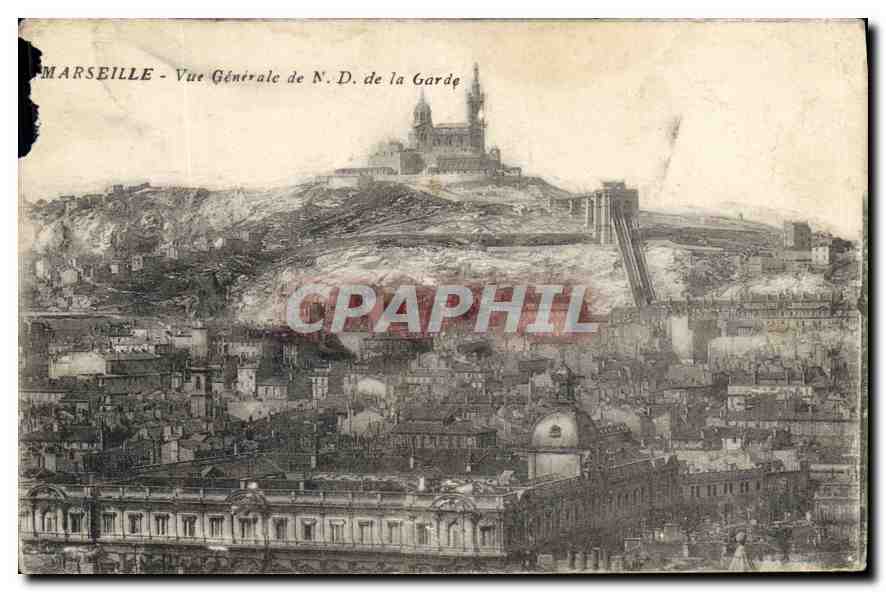 CPA Marseille Vue generale de N D de la Garde 
