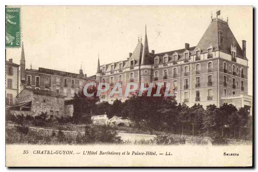 CPA Chatel Guyon L'Hotel Barthelemy et le Palace Hotel 