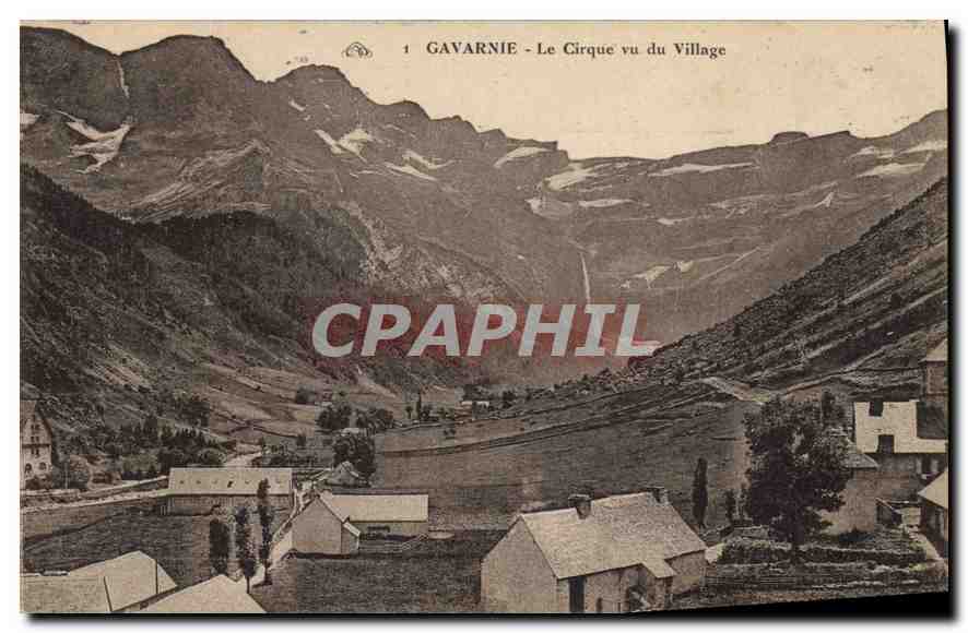 CPA Gavarnie Le Cirque vu du Village 