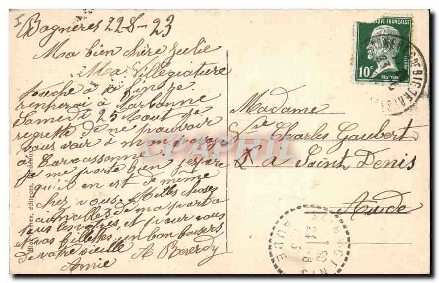 CPA Gavarnie Une Escalade Moutons — Verso
