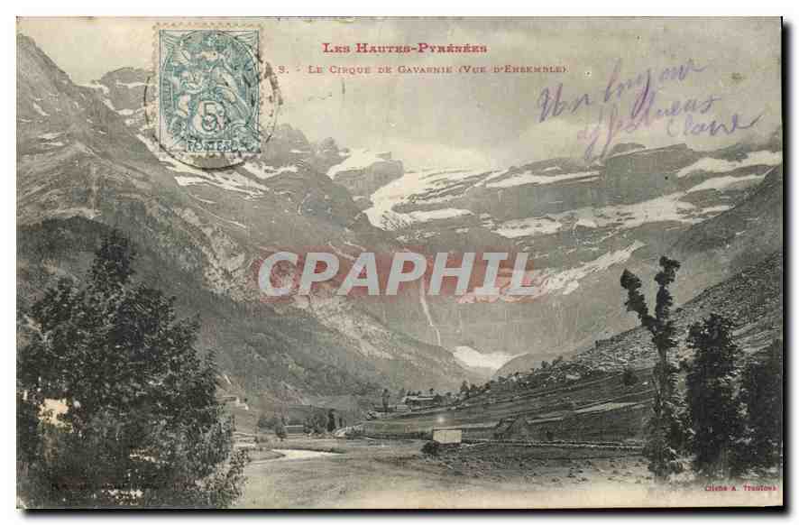 CPA Les Hautes Pyrenees Le Cirque de Gavarnie vue d'ensemble 