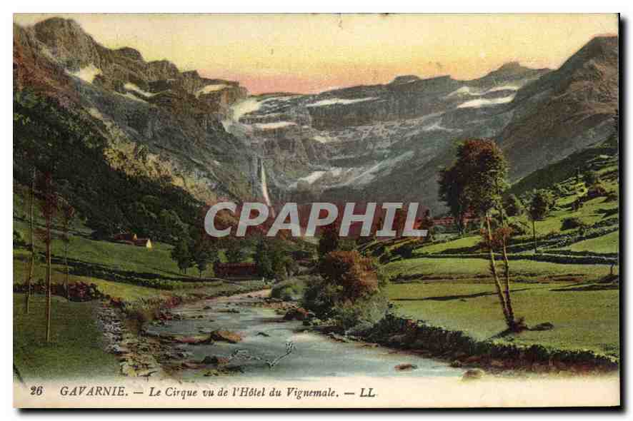 CPA Gavarnie Le Cirque vu de l'Hotel du Vignemale 