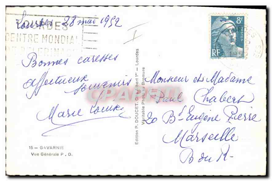CPA Gavarnie Vue Generale  — Verso