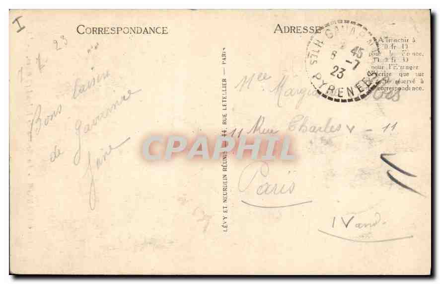 CPA Gavarnie La Breche de Roland  — Verso