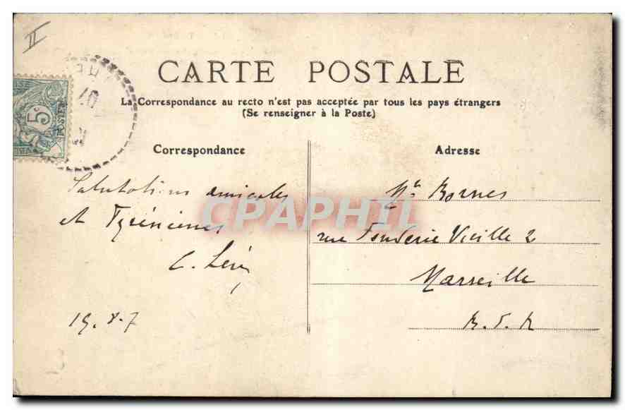 CPA La Pyrenees Gavarnie Vue generale du Village et du Cirque  — Rückseite
