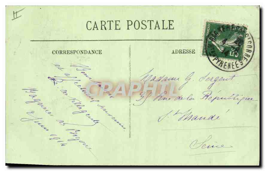 CPA Gavarnie La Breche de Rolland  — Verso