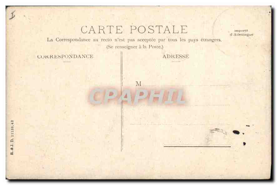 CPA Cauterets v p de la Reine Hortense  — Rückseite