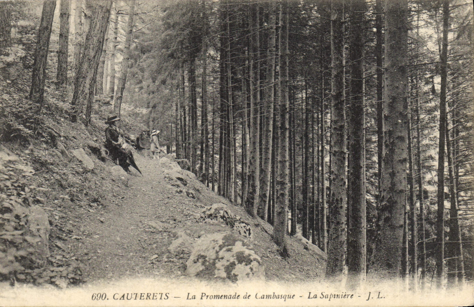Cauterets — La Promenade de Cambasque — La Sapnière — J. L.
