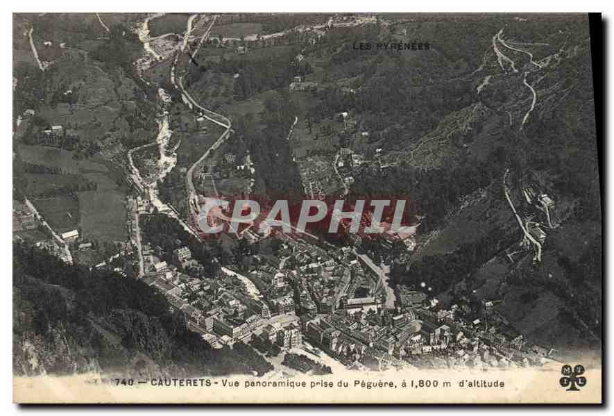 CPA Cauterets Vue panoramique prise du Peguere 