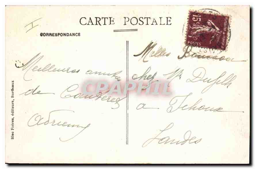 CPA Cauterets Vue generale prise du Mamelon Vert  — Rückseite