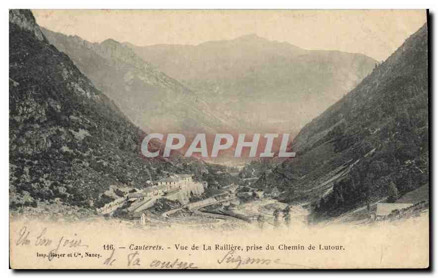 CPA Cauterets Vue de la Raillere prise du Chemin de Lutour 