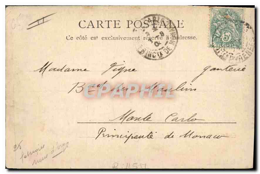 CPA La Buvelte de Mauhourat Cauterets  — Rückseite