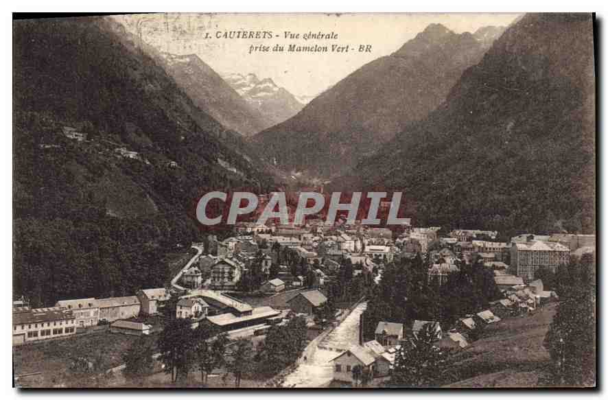 CPA Cauterets Vue generale prise du Mamelon Vert 