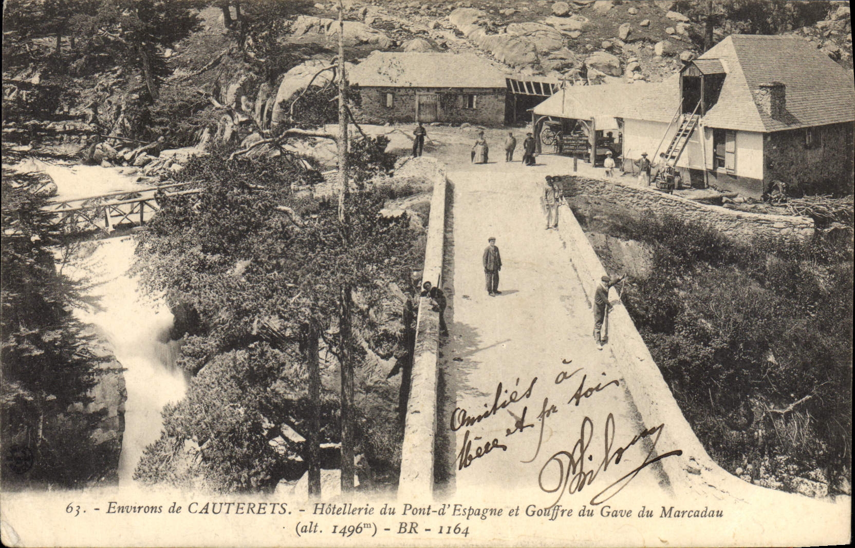 Environs de CAUTERETS - Hôtellerie du Pont-d'Espagne et Gouffre du Gave du Marcadou - BR - 1164