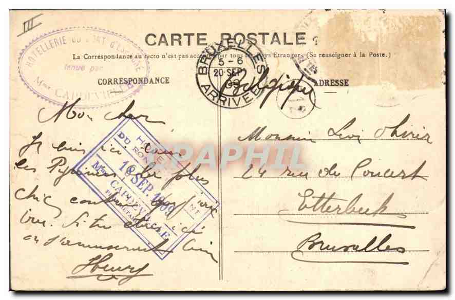 Environs de CAUTERETS - Hôtellerie du Pont-d'Espagne et Gouffre du Gave du Marcadou - BR - 1164 — Rückseite