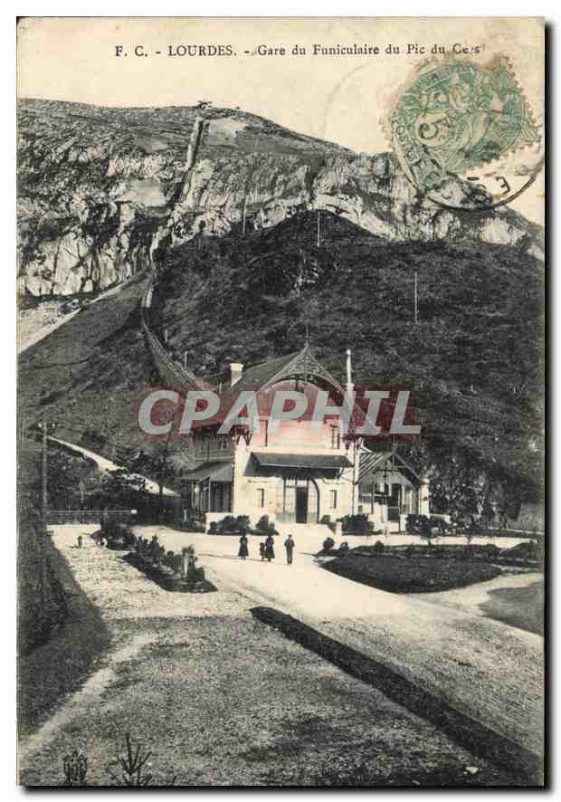 CPA Lourdes Gare du Funiculaire du Pic du Cers