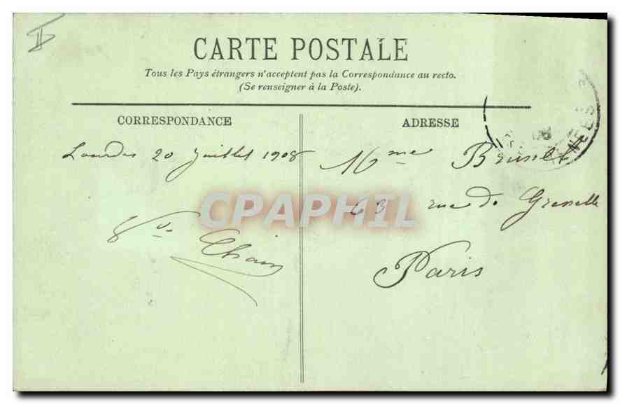 CPA Lourdes Le Chateau et les Montagues  — Verso