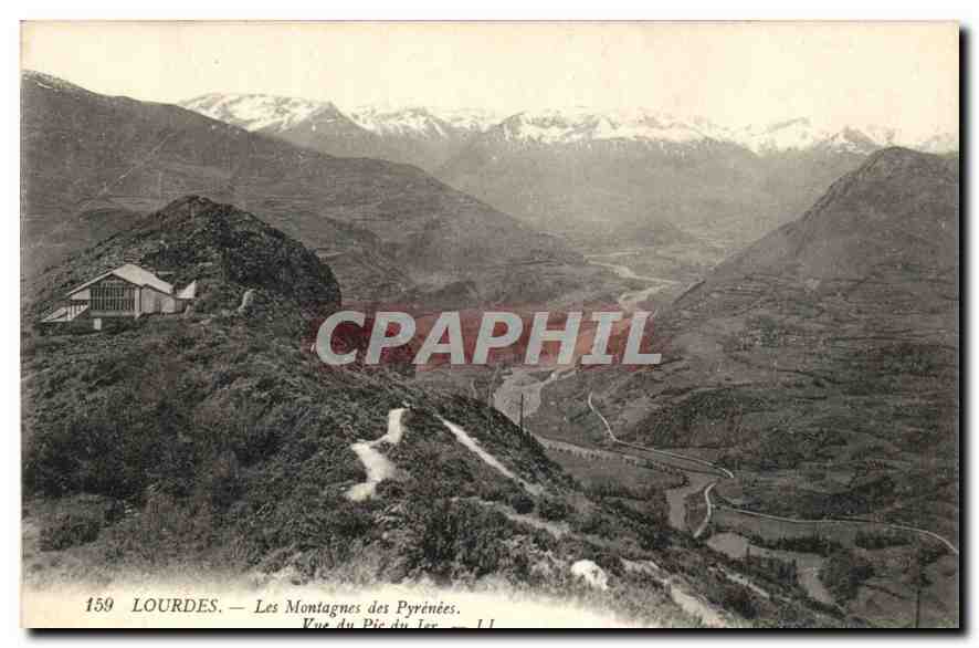 CPA Lourdes Les Montagnes des Pyrenees Vue du Pic du Jer 