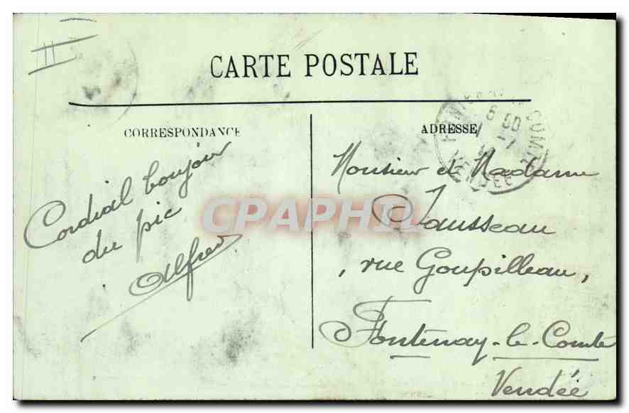 CPA Lourdes Le Chemin de Fer Funiculaire du Pic du Jer  — Verso
