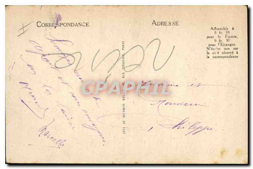 CPA Lourdes Le Funiculaire du Pic du Jer  — Verso