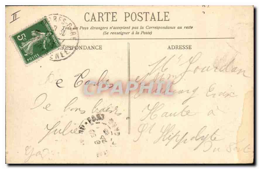 CPA Lourdes Le Donjon du Vieux Chateau  — Verso