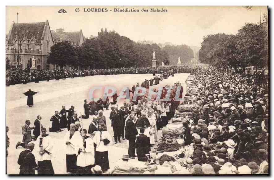 CPA Lourdes Benediction des Malades 