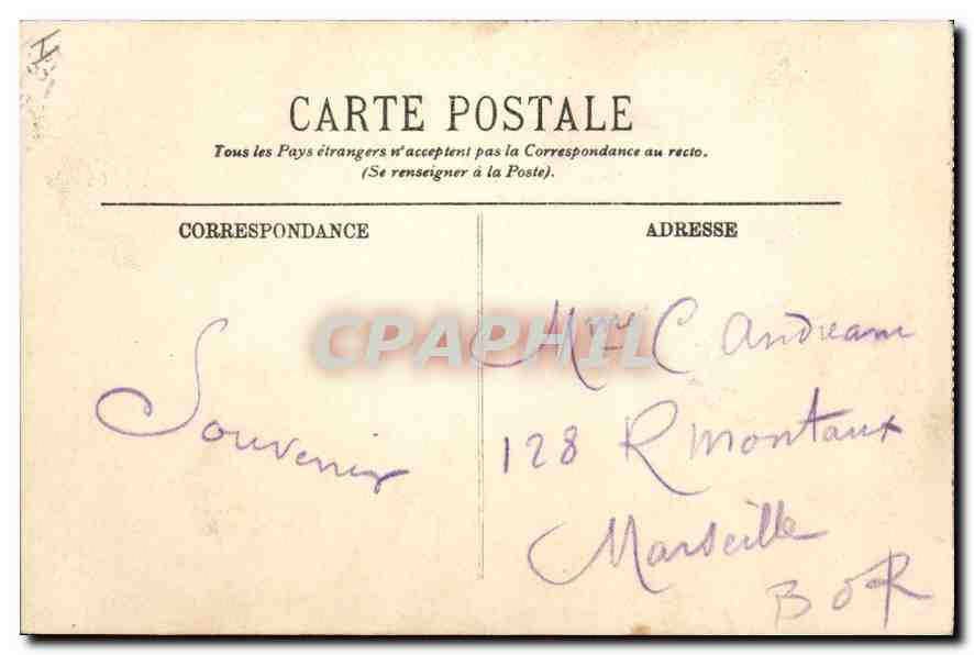 CPA Lourdes Le Chateau Fort  — Verso