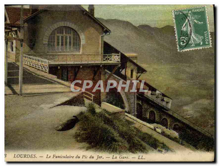 CPA Lourdes Le Funiculaire du Pic du Jer 