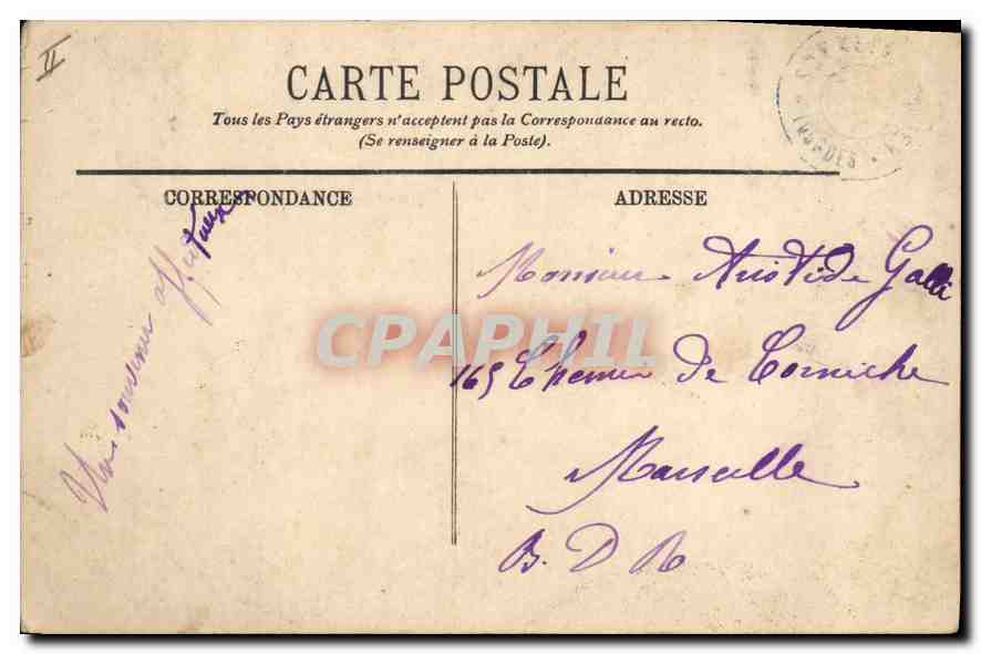 CPA Lourdes Le Funiculaire du Pic du Jer  — Verso