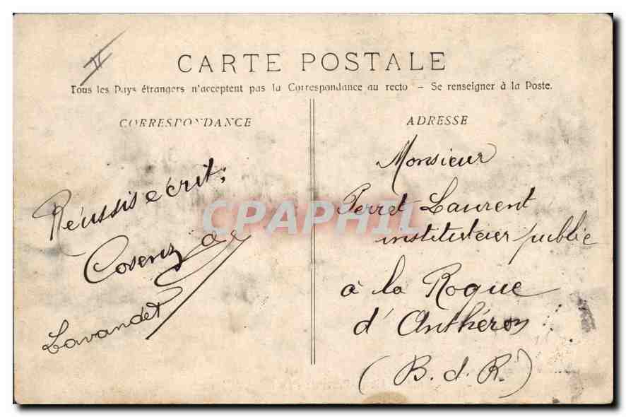 Aix-en-Provence — Le Palais de Justice — Caussaud, n°160 — Verso