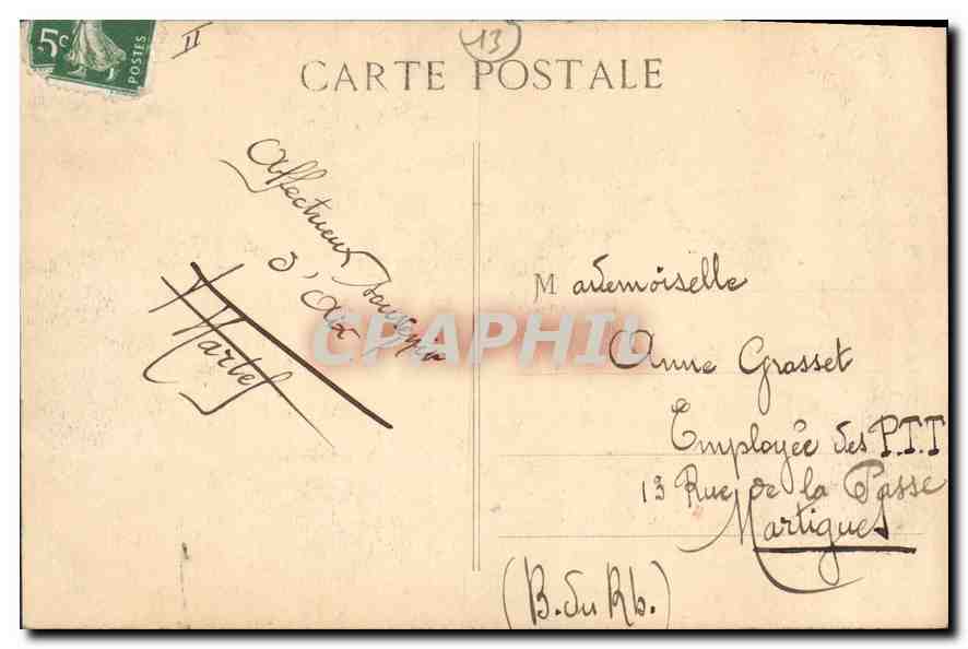 AIX-en-PROVENCE - Das Justizpalast — Sammlung Jaussaud, n° 172 — Rückseite