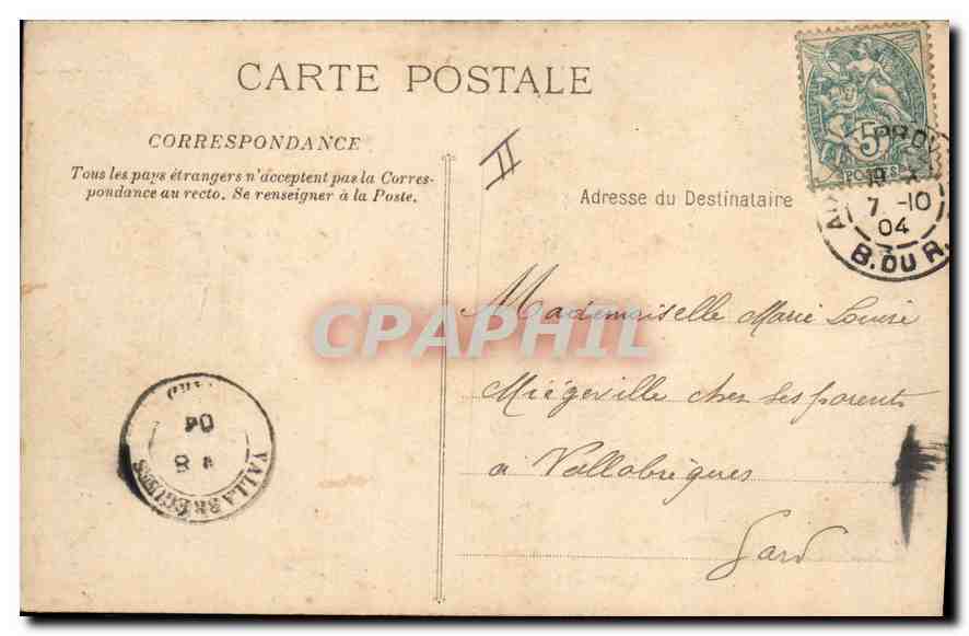 Aix-en-Provence - Ansicht des Palastes der Justiz — E. Jaussaud Verlag - n°6 — Rückseite