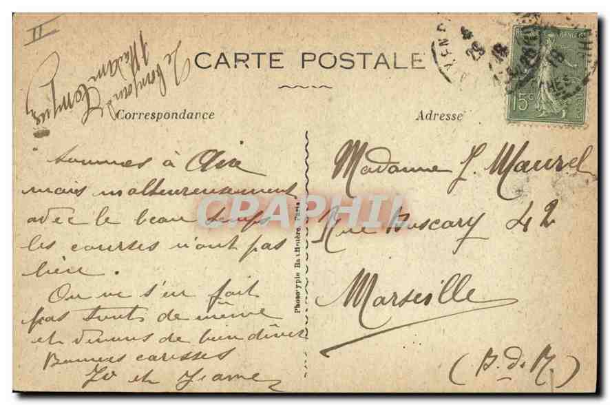 AIX-en-PROVENCE — Palais de Justice et Place des Prêcheurs — Boui, édit. Aix — Verso