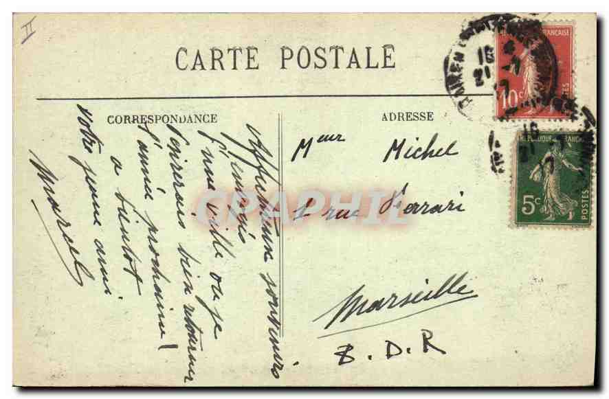 CPA Aix Le Palais de Justice  — Rückseite