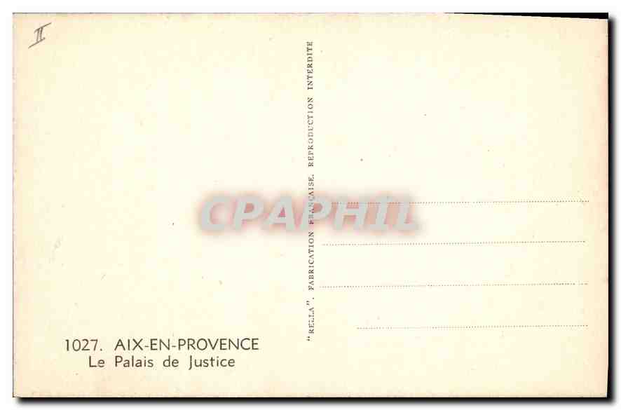Le Palais de Justice — Aix-en-Provence — Rella — Verso