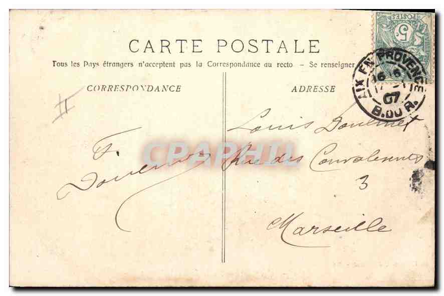 Aix-en-Provence — Das Palais de Justice — Sammlung Jaussaud - n°160 — Rückseite