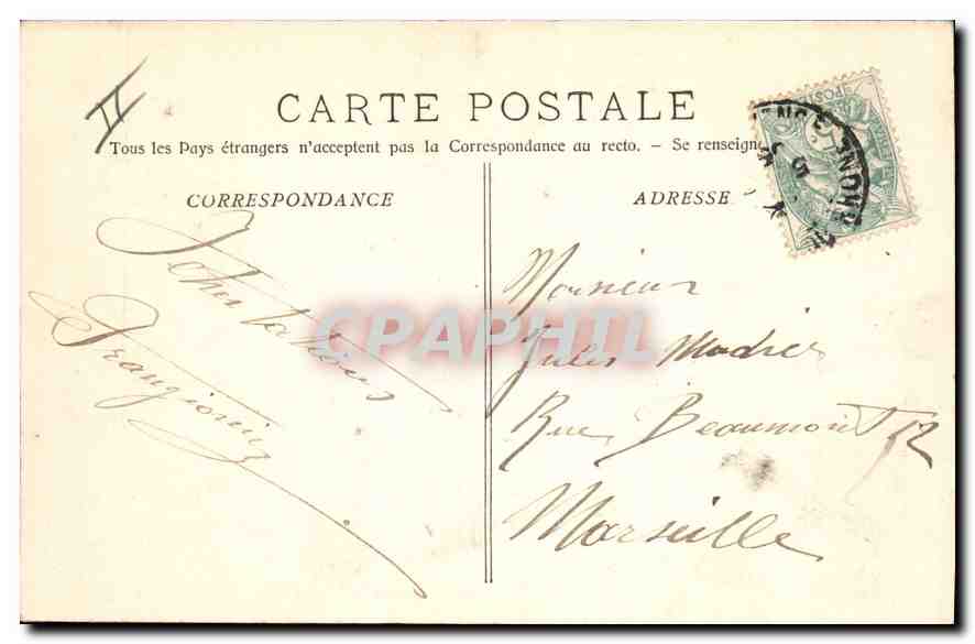 Aix en Provence — Ansicht des Palasts der Gerechtigkeit — Sammlung Jaussaud, n° 172 — Rückseite